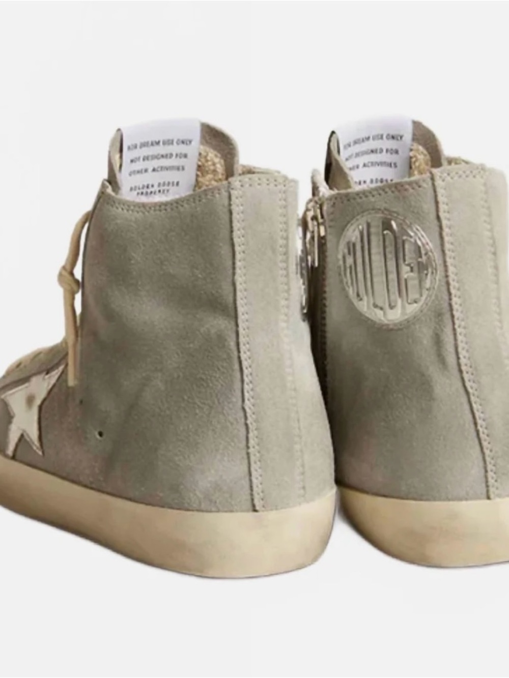 BNIB GOLDEN GOOSE FRANCY SILVER SUEDE SNEAKERS - Picture 2 of 3